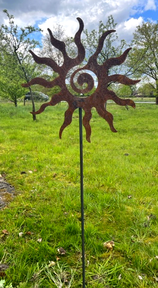 Rost Gartenstecker " Sonne"groß