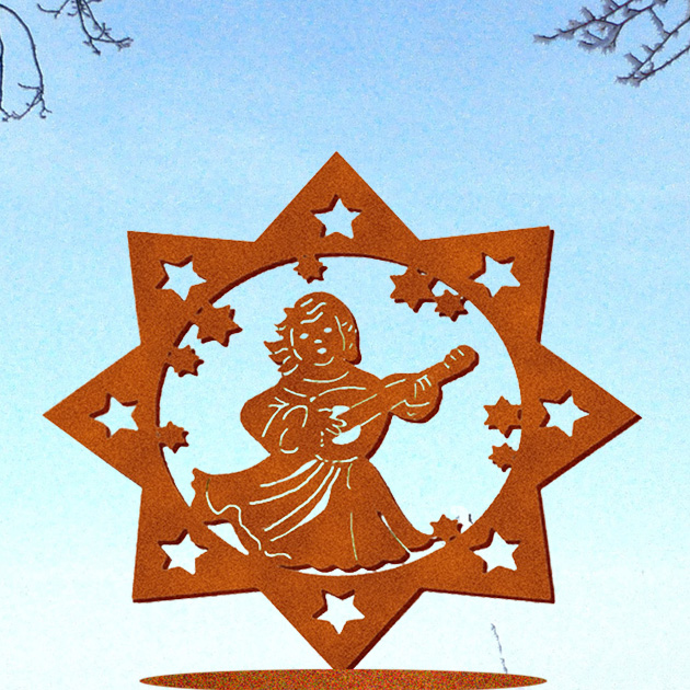 Weihnachtsdeko  Himmlische Klänge auf Platte gr