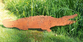 Gartenteich Deko Krokodil Brutus kl