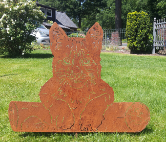 Tierskulptur Luchs Kind " Lucile"