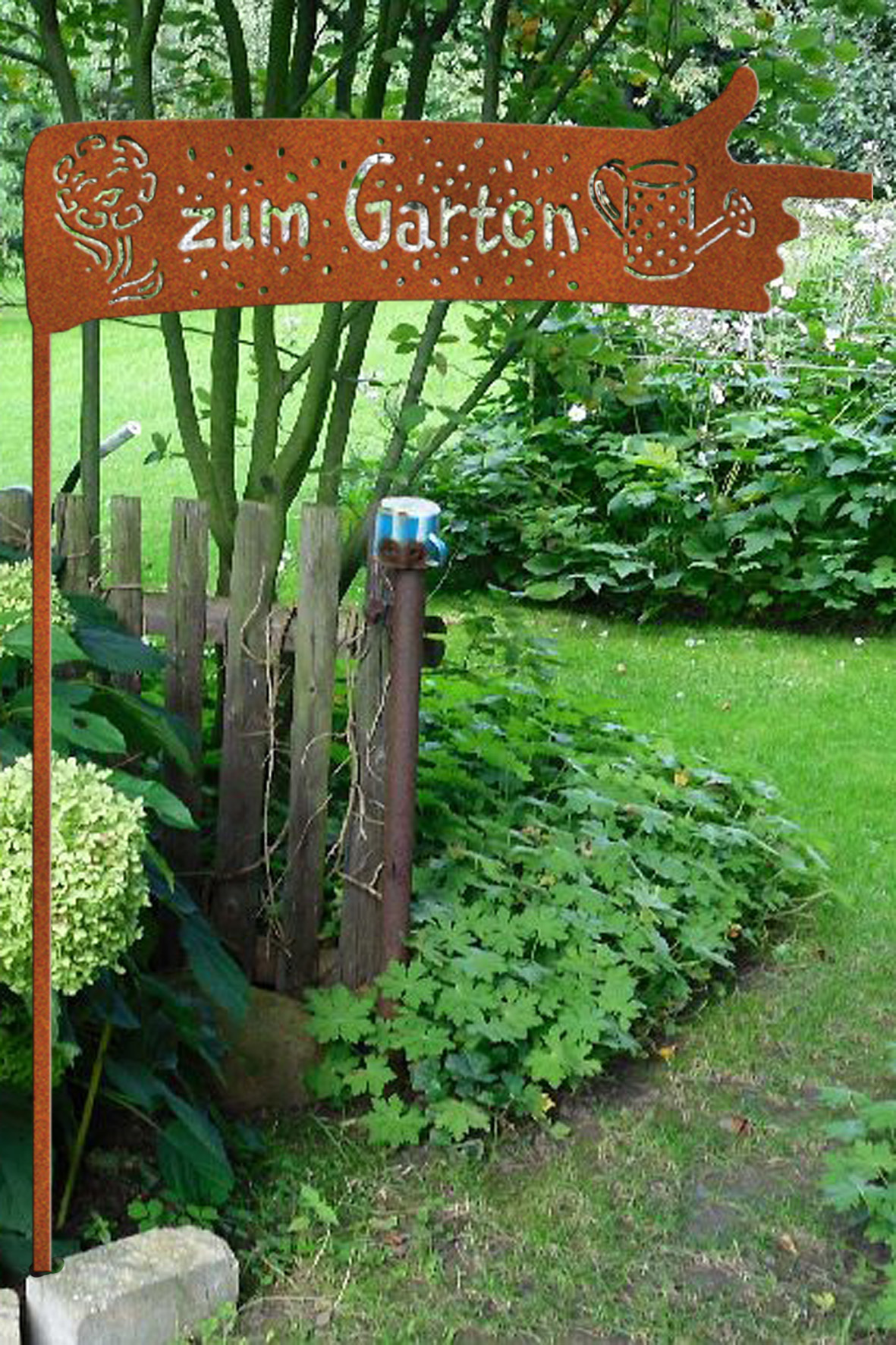 4731b5a50b7d3d62dfe9a04aa30c47be Gartenstecker " zum Garten"
