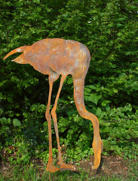 fa2668e512a4aba0d2d8dfdd8b6a946c Edelrost Teichdekoration,Flamingo 2 XL