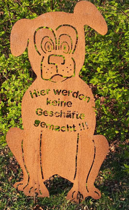 c75338da35860dc90f2f79aafd99d5b6 Gartenstecker nicht kacki Hund